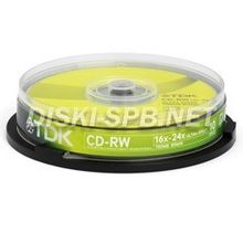 CD-RW диск TDK 700 Мб 16-24x. 10 дисков.
