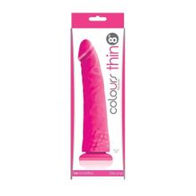 NS Novelties Розовый фаллоимитатор без мошонки Pleasures Thin 8 Dildo - 20 см.