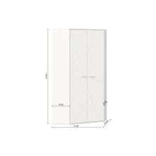 Алмаз. Любимый дом Милтон Шкаф угловой 45 град (Белый)