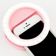Светодиодное селфи кольцо Ring Light цвет - розовый