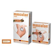 Презервативы Masculan Ultra Long Pleasure кольца и пупырышки с анестетиком 3 шт
