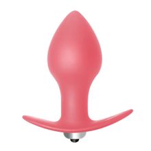 Розовая анальная вибропробка Bulb Anal Plug - 10 см. Розовый