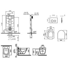 Vitra Унитаз подвесной с инсталляцией S50 9003B003-7200 с микролифтом