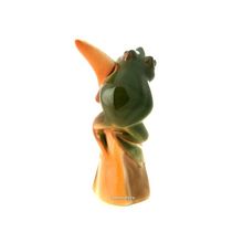 Скульптура "Лягушка на листке изумрудная", Императорский фарфоровый завод