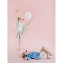 Leya.me Пышная юбка из хлопка в разноцветный горошек STC-016