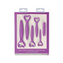 Набор фиолетовых вагинальных расширителей с вибропулей Silicone Vaginal Dilator Set (245089)