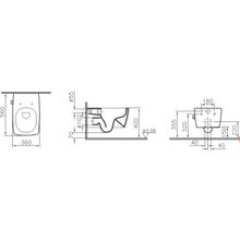 Унитаз подвесной VitrA Metropole безободковый 7672B003-1687