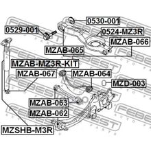 Сайлентблок Тяги (Комплект) | Зад Прав Лев | Mazda 3 Bk 2003-2008 Febest арт. MZABMZ3RKIT