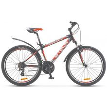 STELS Navigator-630V.16 (26" 21ск,алюм.рама,тормоз Vbr,Shimano EF51 TX51 M310 HG20)(рама 19,5", черный серебристый красный)