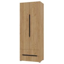 Шкаф 2х ств Вега с ящиками, 800х2200х520, Крафт золотой Венге