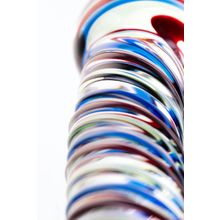 Стеклянный фаллос с разноцветными спиралями - 16,5 см. (5331)