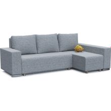 Смарт Диван угловой Маркиз Серая рогожка Еврокнижка