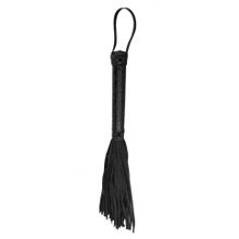 Чёрная многохвостая кожаная плетка Passionate Flogger - 39 см. (39588)