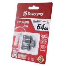 Transcend Карта памяти MicroSD64Gb Transcend Class10 TS64GUSDU1