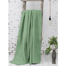 Пледы: Плед KARNA хлопок однотонный "OSLO" 150х200 см цвет зеленый