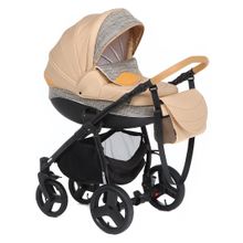 Rudis Коляска 2 в 1 Solo бежевая рогожка