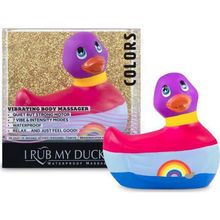 Big Teaze Toys Вибратор-уточка I Rub My Duckie 2.0 Colors с разноцветными полосками (разноцветный)