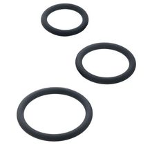 ToyFa Набор из 3 чёрных эрекционных колец (черный)