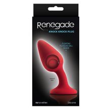 Красная анальная пробка со смещенным центром тяжести Renegade Knock Knock Plug - 11,9 см. Красный