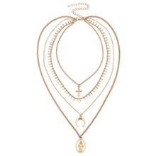 Многослойное колье "Крестик" (арт. 81202-2)