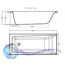 Ванна акриловая Cersanit Lorena 160x70