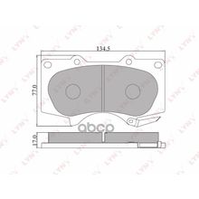 Колодки Тормозные Дисковые | Перед | Toyota Land Cruiser Prado(J90) Land Cruiser(J120) LYNXauto арт. BD7549