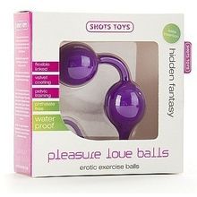 Shots Media BV Фиолетовые шарики Pleasure Love Balls для вагинальной стимуляции