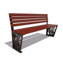 Скамейка садовая «ПАВЛИН» без подлокотников (1,8м)