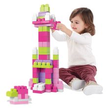 Mega Bloks 80 деталей в сумке First Builders розовый