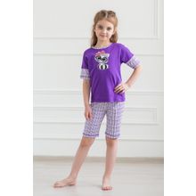 Пижама детская Мульти с бриджами фиолет