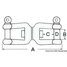 Osculati Shackle shackle swivel AISI 316 5 mm, 01.428.99