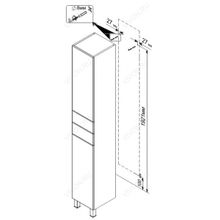 Triton Пенал для ванной Диана 30 L с Б К