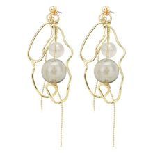 Длинные серьги с позолотой (арт. 78001-89)