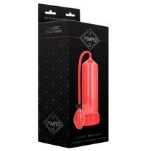 Красная ручная вакуумная помпа для мужчин Classic Penis Pump