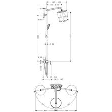 Душевая система Hansgrohe Croma 220 Showerpipe (27222000) (220 мм)