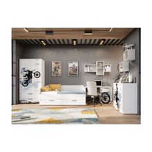 Алмаз. Любимый дом Модульная детская Мотокросс (Серый шелк)