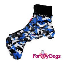 Легкий плюшевый комбинезон для собак ForMyDogs мальчик синий FW358-2016 M