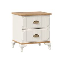 Алмаз. Любимый дом Вилладжио Тумба прикроватная с 2 ящиками (Алебастр Дуб золотой)