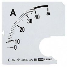 Шкала Ш72   40 5А-1,5 (для А72 Х 5А) |  код. SQ1102-0188 |  TDM