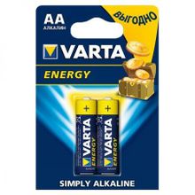 Батарейка AA VARTA LR6 2BL Energy, щелочная, 2 шт, в блистере (4106-213)