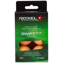 Мяч для настольного тенниса Roxel Swift 2* оранжевый, 6 шт.