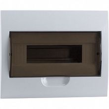 Распределительный шкаф Боксы 12 мод., IP40, встраиваемый, пластик, прозрачная черная дверь |  код. 149399 |  КЭАЗ