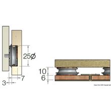 Osculati Fastmount ultralowered screw for VL-03 N.10 pcs, 10.460.03