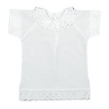 Трон Плюс для крещения короткий рукав, шитье белая