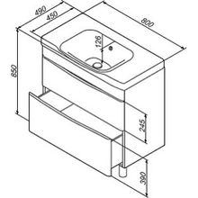 Am.Pm Мебель для ванной Like 80 R, напольная, белый глянец, венге