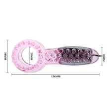 Нежно-розовое эрекционное кольцо с вибратором нежно-розовый