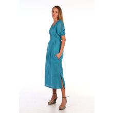 Платье льняное женское - Гжель | синий