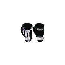 Перчатки боксерские ATEMI 02-005B черно-белые. Размер: 10 OZ