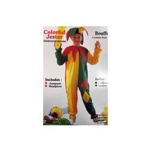 Детский карнавальный костюм 4-6 лет клоун (комбинезон, колпак)"