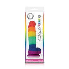 Радужный фаллоимитатор Colours Pride Edition 5  Dildo - 17,8 см. разноцветный